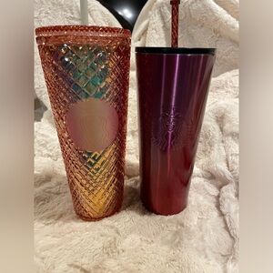 Set of 2 starbucks cups
